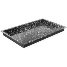 HENDI Gastronorm Tray, Convictomat, Heat Resistant up to 300 °C, Oven-Safe, Non-Stick Coating, with Raised Edge, GN 1/1, 530 x 325 x (H) 40 mm, Enamelled Steel
