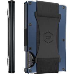 Ridge Wallets for Men - Slim Minimalist Wallet for Men, Front Pocket Wallets for Men, RFID Wallet for Men - Card Holder Wallet, navy, Hex Edge