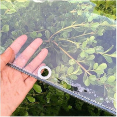 YIQIFLY Waterproof Transparent PVC Tarpaulin with Eyelets, Clear Weatherproof Tarpaulin, 0.35 mm Foldable Plastic Tarpaulin for Gazebo Patios Garden Furniture Plant Cover (Size : 2.4 x 3 m / 7.87 x