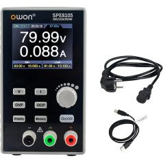 OWON SPE8105 Programmable Laboratory Power Supply (0-80V 0-10A), 500W Output Power, DC Power Supply Set Resolution 10mV/1mA, Desktop Power Supply with Stable Output and Noise Laboratory Power Supply
