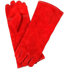 FLYIFE Mechanic Gloves, 1/2/5/10 Pairs of Leather Gardening Gloves for Men and Women, Long Cowhide Work Gloves for Garden and Household Tasks, Protective Gloves, 40 cm