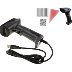 KALEA-INFORMATIQUE Handheld Scanner Reader for 1D UPC, EAN, GS1 etc. and 2D QR Code, DataMatrix, Aztec etc...USB Barcode Scanner