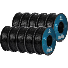 GEEETECH TPU Filament Black, 10 x 1 kg Spool for 3D Printers