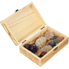 PLAFOPE 1 Crystal Set Natural Ore Sample Ores Decorations Gemstones Natural Gemstone Geological Specimens Jewellery Set with Gemstones Coarse Stones Coarse Ores Woods