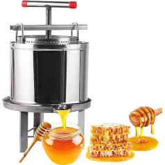 Manual Honey Presser, Stainless Steel Mesh Honey Press Machine Honey Extractor with Filter Screen, Beekeeping Extractor Honey Beeswax Presser for Household Farm