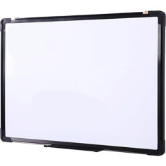 WDSOPK Single Sided Black Aluminum Alloy Frame Hanging Dry Erase Board for Office Meeting Teaching Training Graffiti Painting (80x100cm)
