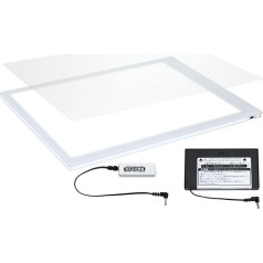 Domestic [Nichia Chemical Co., high color rendering LED] A4 size thin 9mm [2 stage brightness] Brightness 3400 lux 