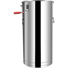 Honey Extractor Manual 2 Frames, 304 Stainless Steel Honey Centrifuge Extractor, with Stainless Steel Cover and Handle, for Apiaries and Family Use, 2 Frame