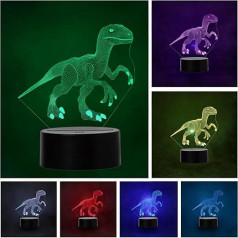 Wolobox LED Dinosaur Velociraptor Colour Changing USB Night Light and Decoration