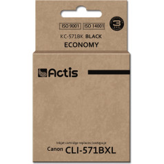 Partydeco Actis kc-571bk tinte (rezerves canon cli-571bk; standarta; 12 ml; melna)
