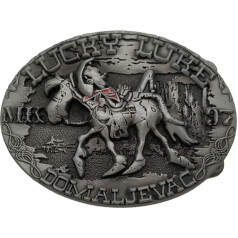 Xwest 3D Western Lucky Luke Belt Buckle Cowboy Cowgirls Buckles Belt Buckles, gray