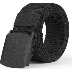 Aomig Work Belt Men's Adjustable Nylon Fabric Belt Coupling Belt for Men and Women, Outdoor Fabric Tactical Belt, Quick Release Tactical Belt, Belt Without Holes