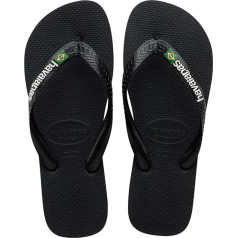 Havaianas - Brazil Logo, Iconic, Comfortable and Durable Flip Flops with Brazil Flag and Non-Slip Sole with Coloured Stripes, Unisex Adult