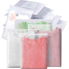 QISF Large Ziplock Bags for Clothes - 40x50cm Plastic Travel Storage Bags Organizer No Holes Reusable Hospital Bag Organizer Frosted Waterproof