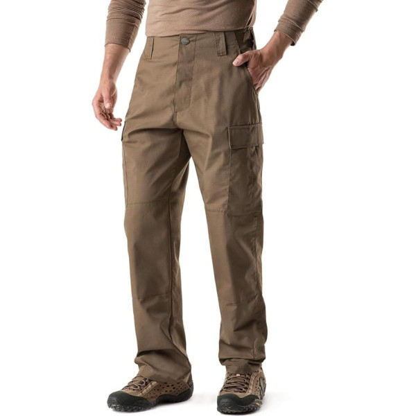CQR Herren Taktische Militär Hose, MKampfhose, BDU Cargohose, wasserabweisend, Ripstop-Arbeitshose