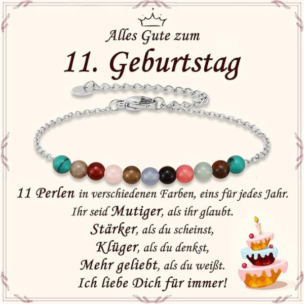 PDTU 6-18 Birthday Gift for Girls, Bracelet Gifts for Girls 6-18 Years Birthday Colourful Bracelet Gift for Girls Teenagers Birthday