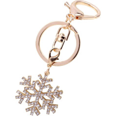ABOOFAN Snowflake Keyring Stocking Filler Ebt Hosiery Key Ring Key Ring with Snowflake Charm Snowflake Keyring Memorial Gift, Image 1