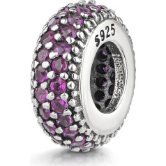MATERIA by Matthias Wagner 925 Sterling Silver Cubic Zirconia Intermediate Elements for Bracelets