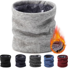 BARFULKER Winter Neck Tube Men Women Ski Neck Warmer Neckerchief Face Scarf Fleece Scarf Tube Scarf Gaiter Mask Windproof Circle Loop Scarf Loop Scarf