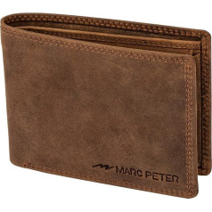 Marc Peter® Hanover Genuine Leather Wallet | Wallet for Men with RFID Protection | Large 10 Compartments | Leather Wallet, Tan, Classic