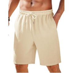 COOFANDY Men's Summer Shorts Casual Trousers Lightweight Plain Beach Shorts with Pockets