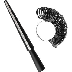 AINIUNIU Ring Sizer, Ring Sizer Template Set, Ring Sizer, Ring Sizer Measuring Scales Set for Measuring Ring Diameters, Size Standard UK, EU, USA, Resin