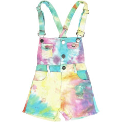 Peacolate 4-10 Years Little Big Girls Dungarees Embroidered Sequins Reverse Butterfly Denim Short Jeans Overalls