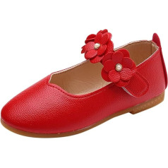 Girls Kids Princess Shoes Flowers Elegant Leather Shoes Girls Mary Jane Shoes Festive Dress Shoes Non-Slip Ballet Shoes Dance Shoes Soft Floor Children's Shoes
