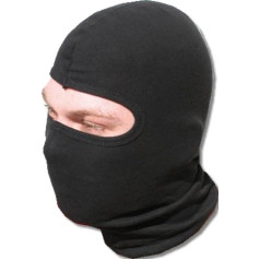 Hillfield Balaclava 100% Cotton with Panorama Field of Vision, Black, black