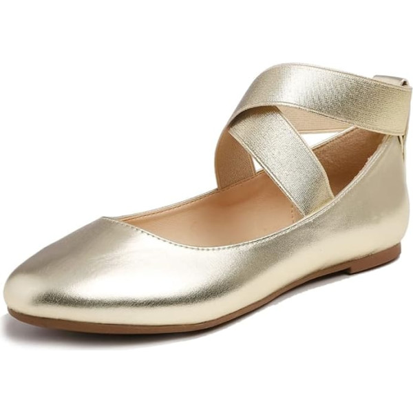 Feversole Suede Elestic Flat, Round Toe Stretchy Women's Ballet Flats