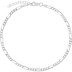 Chain Anklet, Sterling Silver 925, Figaro, Model 28 (2,8 mm, 22-25 cm)