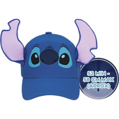Disney Stitch 3D Children's Baseball Cap, Charming Summer Hat with Ears, Comfortable Baseball Cap Children to Wear, Cute Lilo and Stitch Gifts Fans, blue