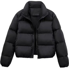 BOTCAM Puff Parka Women's Lightweight Down Jacket Women's Teenager Quilted Jacket Girls Puffer Jacket Lapels Winter Ski Jacket with Pockets Winter Jacket