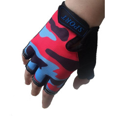 EurHouse Kids Cycling Gloves Fingerless Training Bike Mittens Girls Boys Kids 4-12 Years