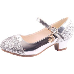 Dance Shoes Girls Princess Shoes Girls High Heels for Children Glitter Shoes for Girls Heel Shoes Children's Shoes with Heel for Girls Children Princess Shoes