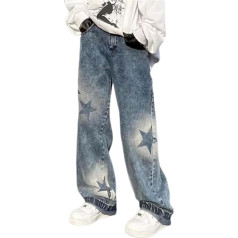 SRZYMJ Jeans Men's Baggy Trousers Jeans Jogging Bottoms Long Wide Leg Cargo Trousers Chino Trousers Stretch Jogging Hiking Trousers Sports Trousers Long Casual Trousers Summer Lightweight Outdoor