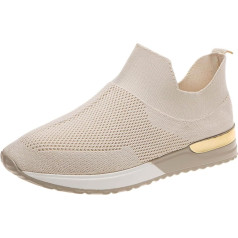 Women's Shoes Autumn Women's Shoes Ankle Boots Autumn Plain Breathable Mesh Knitted Flat Casual Sports Shoes Trainers Women's Glitter Rhinestone Comfortable Shoes Women's Elegant Small Heel