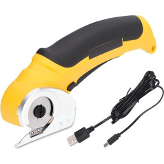 Cordless Electric Scissors Cardboard Cutter Stainless Steel Hand-Held Electric Craft Scissors with USB Cable for Fabrics and Carpets
