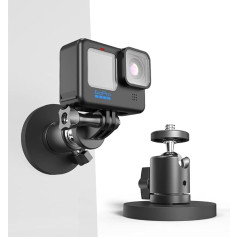 SUREWO Magnetic Action Camera Mount for Go Pro, 360° Rotating Tripod Ball Head Mount Compatible with GoPro Hero 13 12 11 10 9 8 7 6 Black, DJI Osmo Action 5 Pro/4/3, Crosstour/AkASO and More