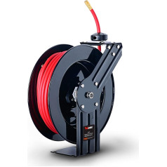 ReelWorks L815153ha Steel Retractable Air Compressor/Water Hose Reel with 3/8