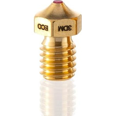 3D Printer Nozzle (Oscar3D) Ruby Nozzle for 3D Printer [ECO/ShortStroke] - Ruby Nozzle E3Dv6 Design FDM, 3D Printer Accessories (Filament 1.75 mm / Nozzle Diameter 0.4 mm) - Made in Germany