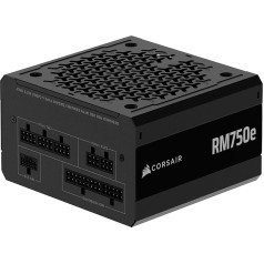 CORSAIR RM750e (2025) Modular Low Noise ATX Power Supply with 12V-2x6 Cable - ATX 3.1 and PCIe 5.1 Compatible, Cybenetics Gold Efficiency, 105°C Capacitors, Modern Standby Mode - Black