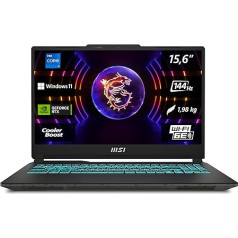 MSI Katana 15 Gaming Laptop, 15.6 Inch Full HD 144Hz, Intel Core i7-13620H, NVIDIA GeForce RTX 4070, 16GB DDR5, 512GB SSD, Windows 11 Home, QWERTZ Keyboard, B13VGK-1860, Black