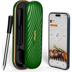 Wireless Meat Thermometer, 150 m Range, Bluetooth 5.1, Roasting Thermometer with Smart App Recipes, Digital Grill Thermometer Porbe for Cooking, Oven, Kitchen, BBQ, Grill