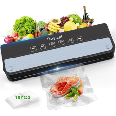 Vacuum Sealer, Vacuum Sealer with Vacuum Bags, All-in-1 Vacuum Sealer for Dry, Moisture, Fresh, Foil Sealer for Food, Compact, Fully Automatic Sealing Device