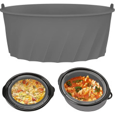 yupogongfu Silicone Slow Cooker Liner for 7-8QT Pot Reusable Slow Cooker Silicone Insert with Handle Leak-Proof Slow Cooker Liner Insert Heat Resistant Dishwasher Safe Silicone Cooking