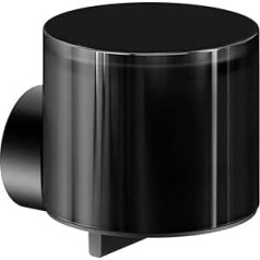 KEUCO Reva Black Selection Lotion Dispenser, Metal, Matte Black, Refillable Capacity Approx. 140 ml, Soap Dispenser for Bathroom, Wall Mounted, Black