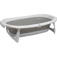 Hygiene Foldable Baby Bath with Heat Sensitive Plug - Compact Folding Design, Sturdy Locking Legs, Built-in Plug Warns of Hot Water, Easy Drainage, Ideal for