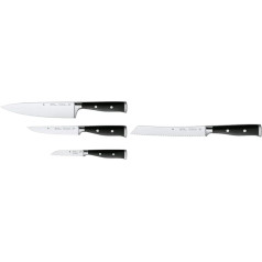 WMF Grand Class Knife Set 3-Piece & Grand Class Bread Knife Serrated Edge 33 cm, Made in Germany, Bread Knife, Forged Knife, Performance Cut, Special Blade Steel, Blade 19 cm