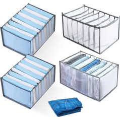Storage Box Jeans Organiser, Jeans Organiser, Storage Jeans Box, Jeans Wardrobe 7/9 Cells for Storing Jeans (Grey)